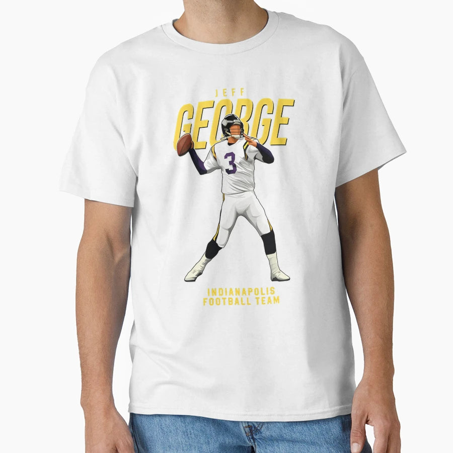 Jeff George 12 Indianapolis Football Team T-Shirt - Minimalist Print Unisex - T-Shirt, Sweatshirt, Hoodie