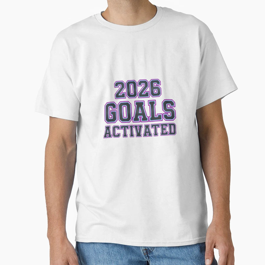 2025 Goals Activated Sporty Neon T-Shirt - Aesthetic Graphic for Adults - T-Shirt, Sweatshirt, Hoodie