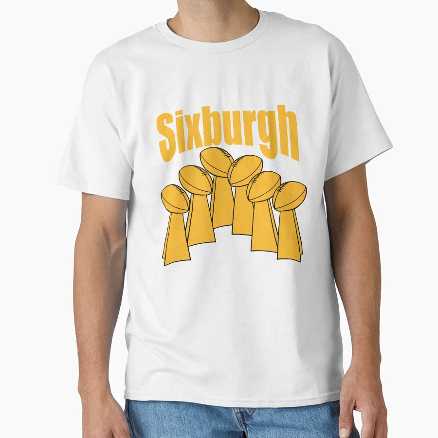 Sixburgh Pittsburgh Football 412 Steel T-Shirt - Custom Art Print Unisex - T-Shirt, Sweatshirt, Hoodie