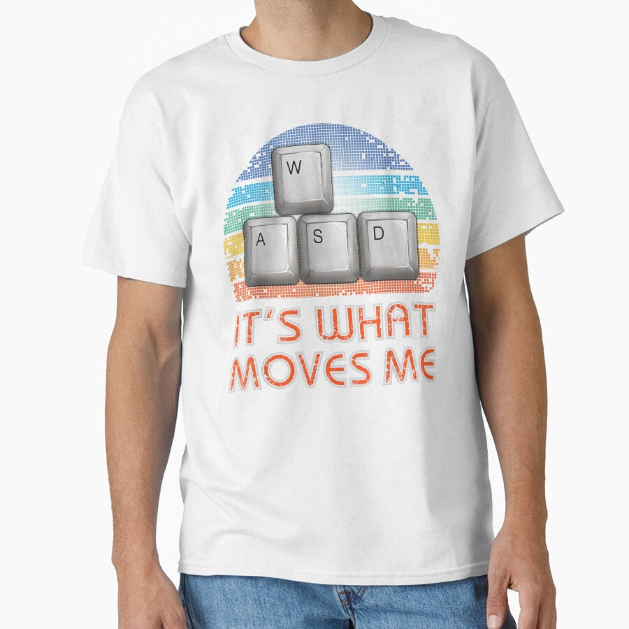 Vintage WASD PC Gamer Classic Fit, Short Sleeve, - Adult & Kids T-Shirts, Sweatshirts & Hoodies apparel design preview 1