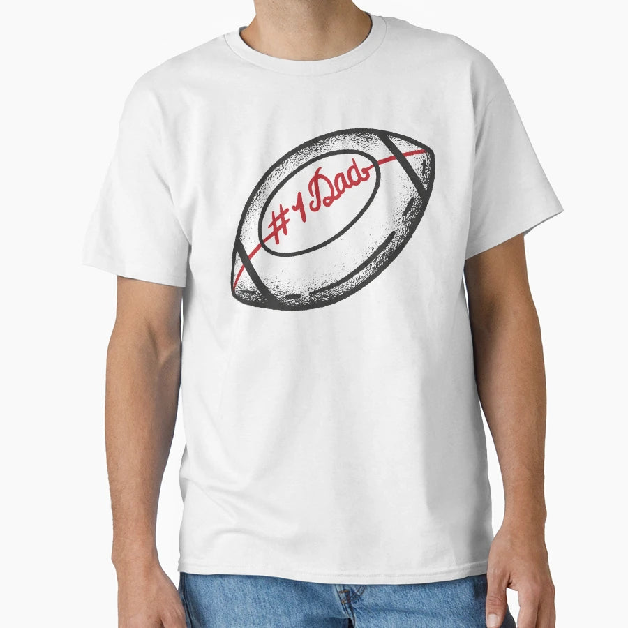 Gridiron Dad American Football Dad T-Shirt - Aesthetic Graphic for Adults - T-Shirt, Sweatshirt, Hoodie