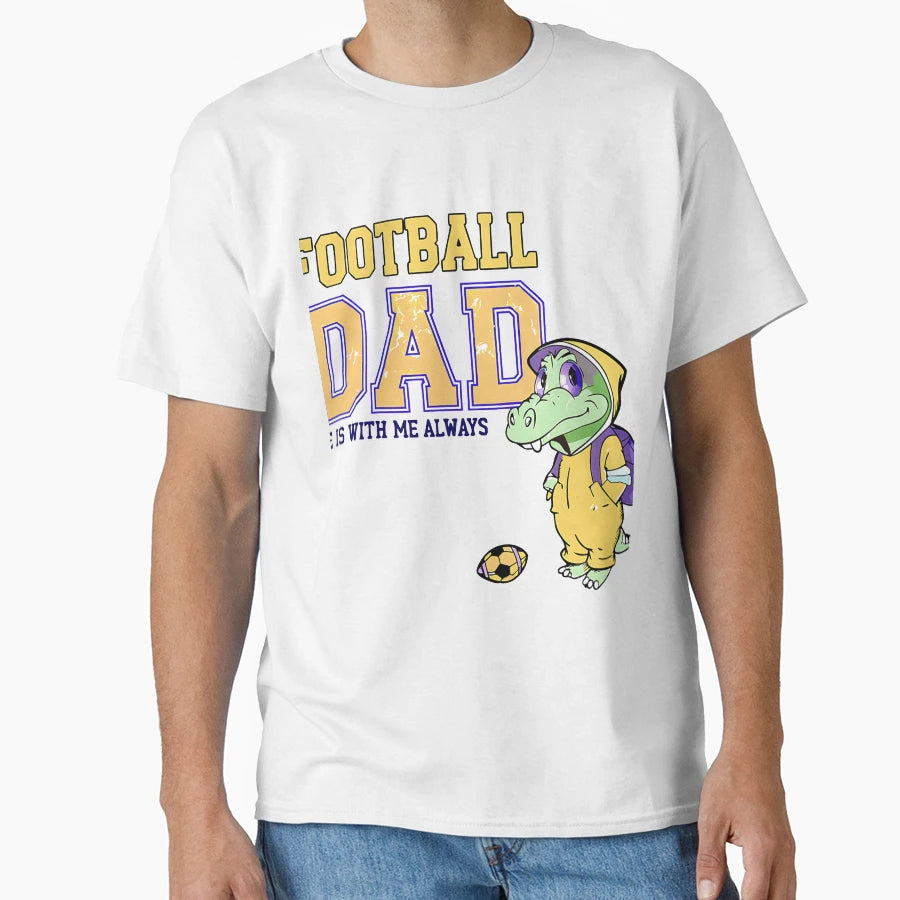 Alligator Football Dad Gift Sports T-Shirt - Aesthetic Graphic for Adults - T-Shirt, Sweatshirt, Hoodie