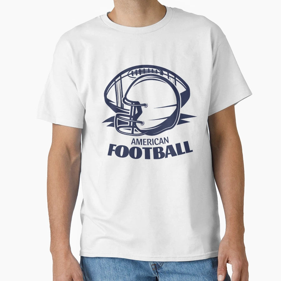 American Football Helmet And Ball T-Shirt - Aesthetic Graphic Unisex - T-Shirt, Sweatshirt, Hoodie