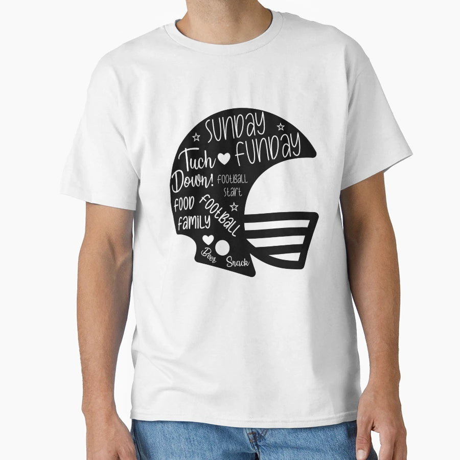 Sunday Funday Super Bowl T-Shirt - Minimalist Print Men Women - T-Shirt, Sweatshirt, Hoodie