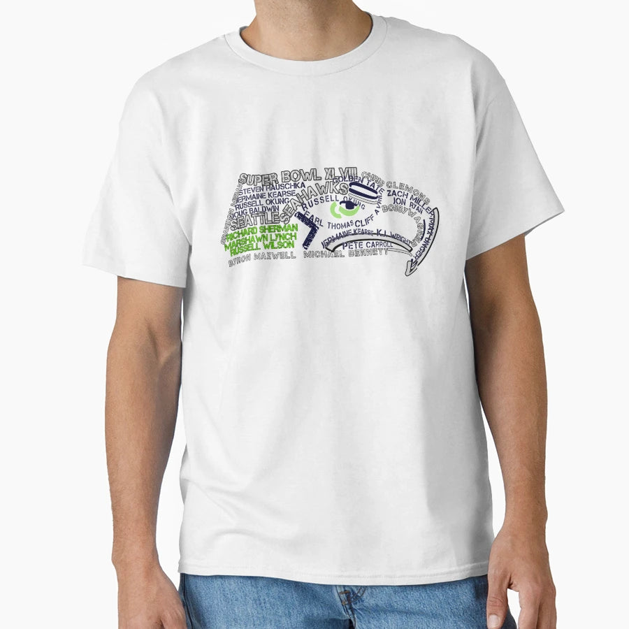 Spirit Seahawk Written Victory T-Shirt - Streetwear Style for Adults - T-Shirt, Sweatshirt, Hoodie