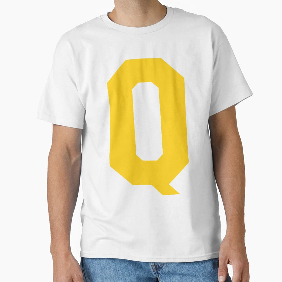 Alphabet Yellow Q Sports Letter Q T-Shirt - Streetwear Style for Adults - T-Shirt, Sweatshirt, Hoodie