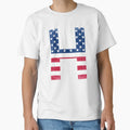 Letter H Capital Alphabet American T-Shirt - Unique Graphic for Adults - T-Shirt, Sweatshirt, Hoodie