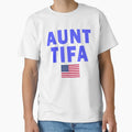Aunt Tifa American Flag Meme T-Shirt - Fun Novelty Design for Adults - T-Shirt, Sweatshirt, Hoodie