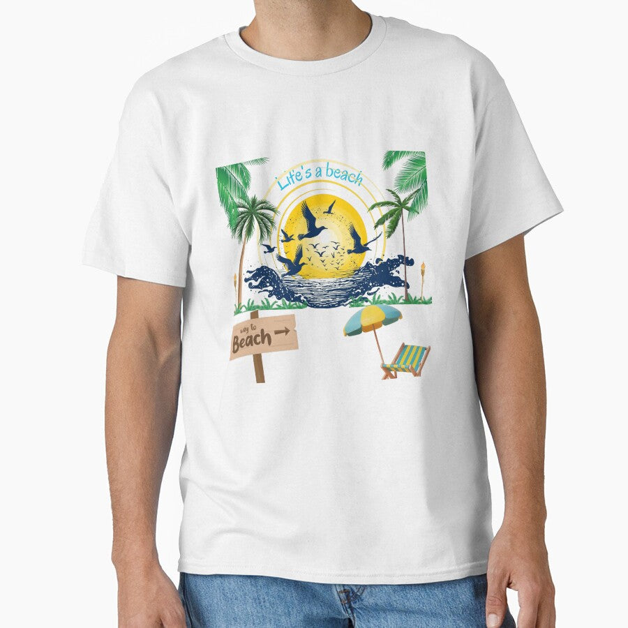 Life in Beach Printed Graphic by KARSCORP - Adult & Kids T-Shirts, Sweatshirts & Hoodies apparel design preview 1