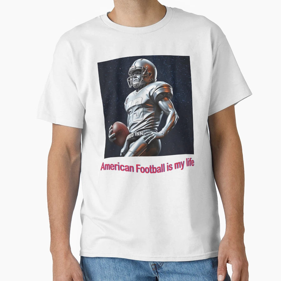 American Football Player T-Shirt - Trendy Graphic for Adults - T-Shirt, Sweatshirt, Hoodie