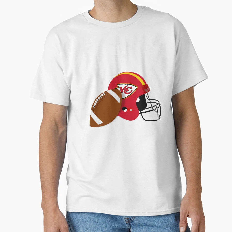 Kansas City Football Helmet T-Shirt - Aesthetic Graphic Unisex - T-Shirt, Sweatshirt, Hoodie