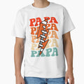 Football Dad Papa Groovy Lightning T-Shirt - Aesthetic Graphic Men Women - T-Shirt, Sweatshirt, Hoodie