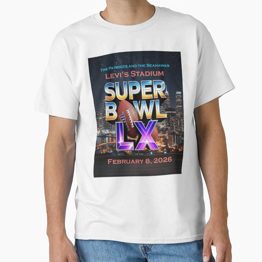 Super Bowl Lx Levis Stadium February T-Shirt - Streetwear Style for Adults - T-Shirt, Sweatshirt, Hoodie