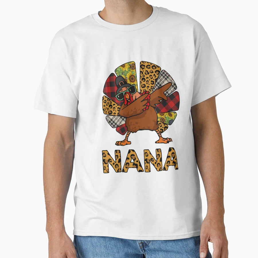Funny Nana Thanksgiving Turkey T-Shirt - Aesthetic Graphic for Adults - T-Shirt, Sweatshirt, Hoodie