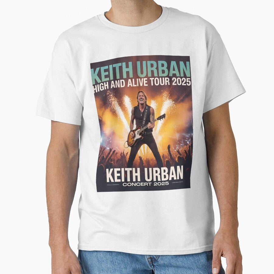 Keith Urban High And Alive Tour 2025 by dortmond - Adult & Kids T-Shirts, Sweatshirts & Hoodies apparel design preview 1