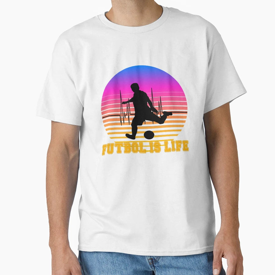 Mens Funny Futbol Is Life Gift Everyone T-Shirt - Unique Graphic for Adults - T-Shirt, Sweatshirt, Hoodie