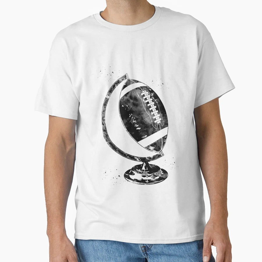 American Football Globe T-Shirt - Trendy Graphic Men Women - T-Shirt, Sweatshirt, Hoodie