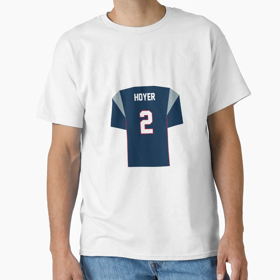 Brian Hoyer Patriots Jersey T-Shirt - Novelty Apparel for Adults - T-Shirt, Sweatshirt, Hoodie