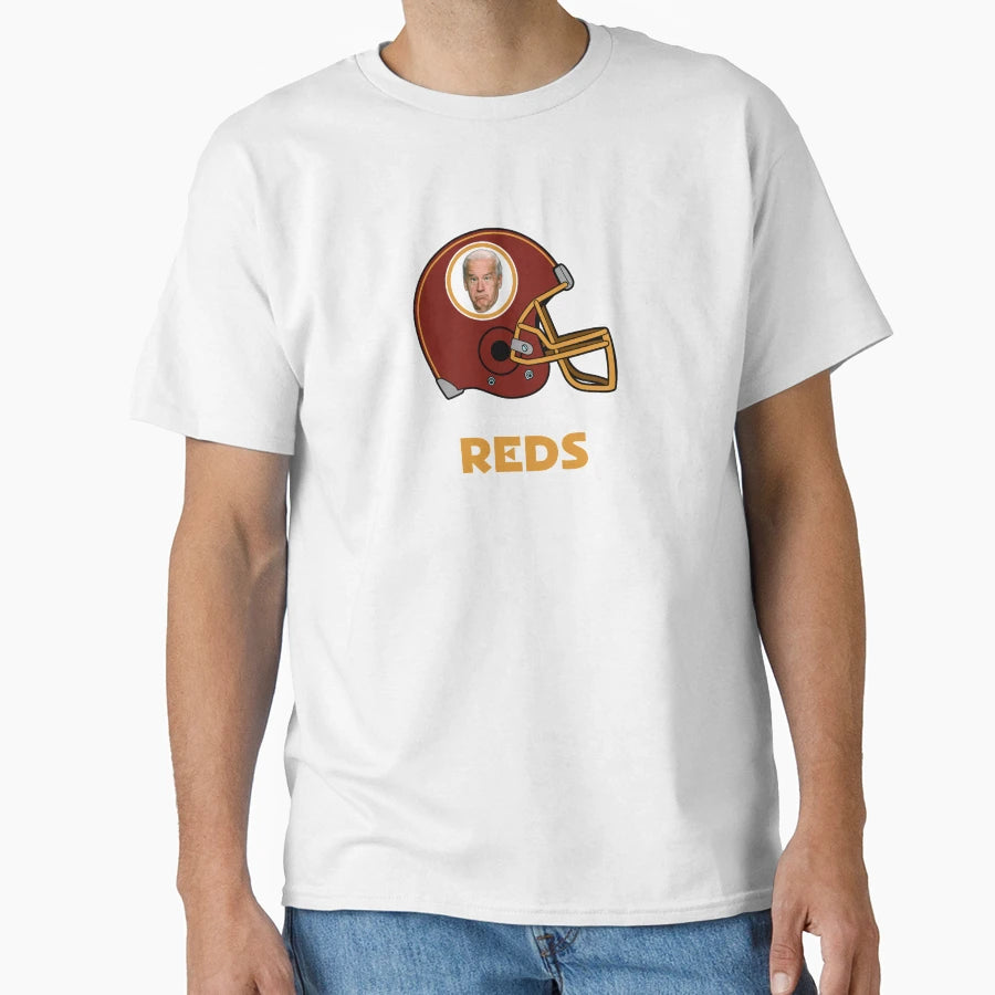 Joe Biden Commie Campaign Football T-Shirt - Novelty Apparel for Adults - T-Shirt, Sweatshirt, Hoodie