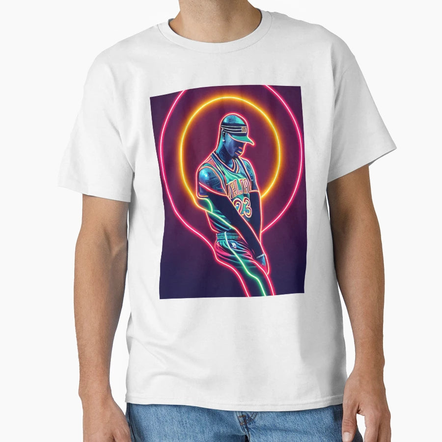Neon Football Player T-Shirt - Novelty Apparel for Adults - T-Shirt, Sweatshirt, Hoodie