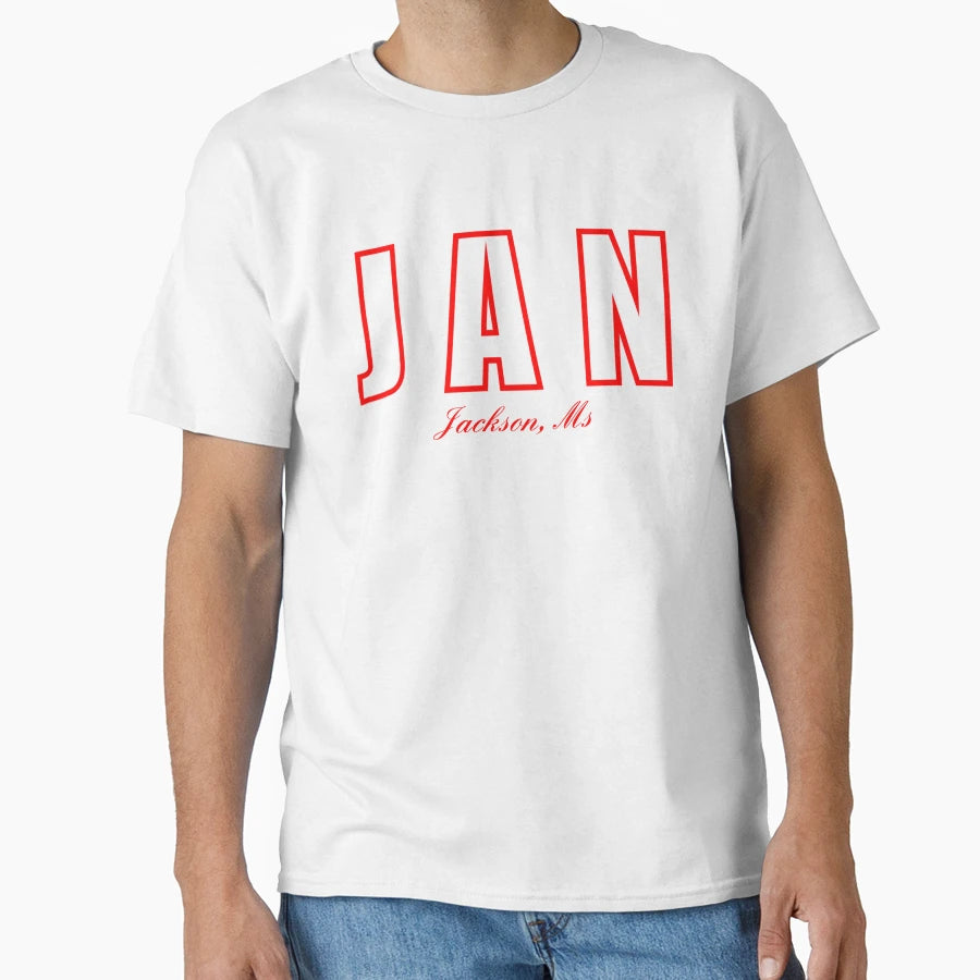 Jan Jackson Mississippi Airport Code T-Shirt - Graphic Print for Adults - T-Shirt, Sweatshirt, Hoodie
