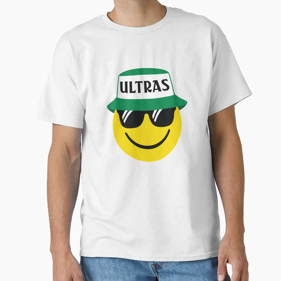 Ultras Smiley Face Green T-Shirt - Unique Graphic Unisex - T-Shirt, Sweatshirt, Hoodie