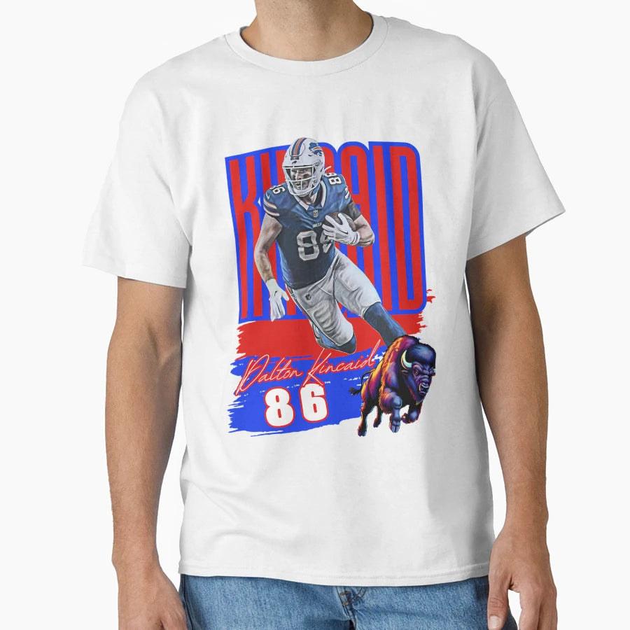 Dalton Kincaid Buffalo Bills Football T-Shirt - Aesthetic Graphic Unisex - T-Shirt, Sweatshirt, Hoodie