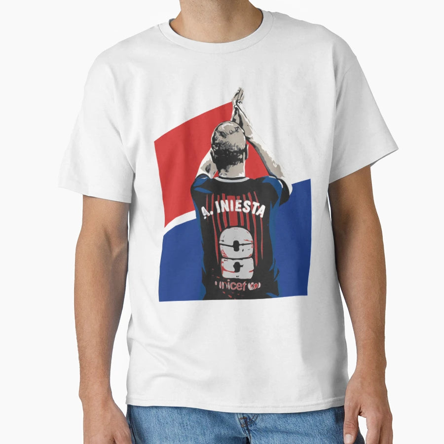 Andres Iniesta Colorful Pop Art T-Shirt - Casual Everyday Wear Unisex - T-Shirt, Sweatshirt, Hoodie
