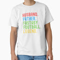 Husband Father Fantasy Football T-Shirt - Fun Novelty Design for Adults - T-Shirt, Sweatshirt, Hoodie