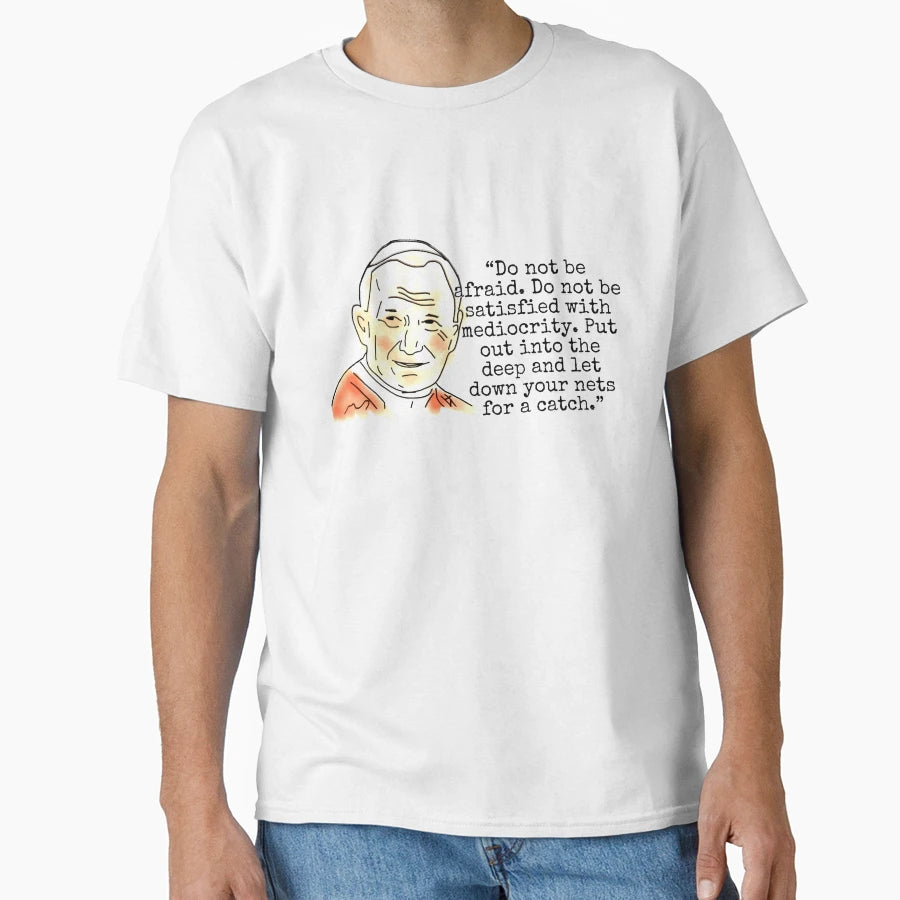 Pope St John Paul Ii T-Shirt - Custom Art Print Men Women - T-Shirt, Sweatshirt, Hoodie