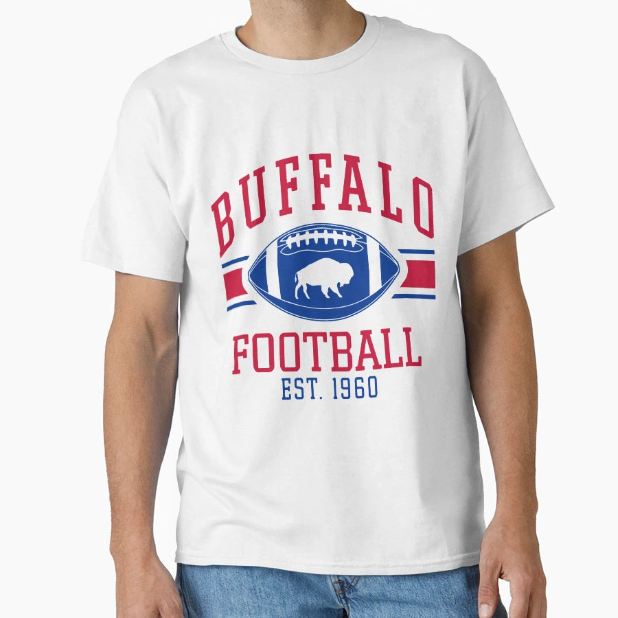 Buffalo Football Est 1960 T-Shirt - Unique Graphic for Adults - T-Shirt, Sweatshirt, Hoodie