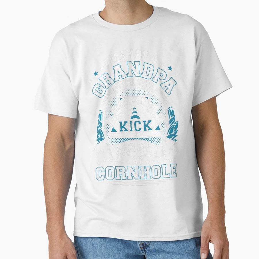 Cornhole Funny Grandpa Cornhole T-Shirt - Custom Art Print Unisex - T-Shirt, Sweatshirt, Hoodie