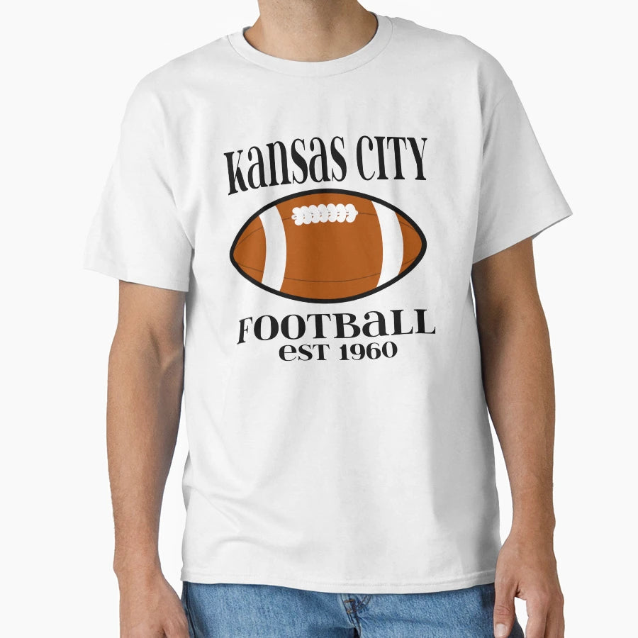 Kansas City Football T-Shirt - Custom Art Print Men Women - T-Shirt, Sweatshirt, Hoodie