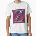 Letter Z Americana Old Glory Red And Blue T-Shirt - Graphic Print Unisex - T-Shirt, Sweatshirt, Hoodie