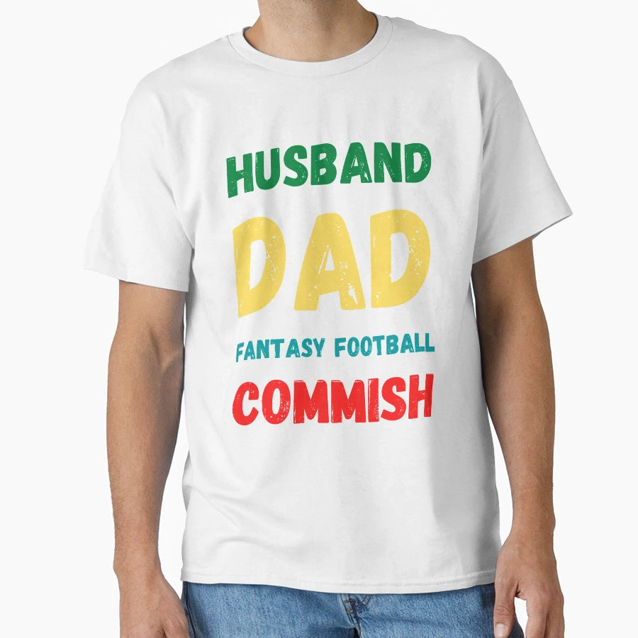 Husband Dad Fantasy Football T-Shirt - Casual Everyday Wear for Adults - T-Shirt, Sweatshirt, Hoodie