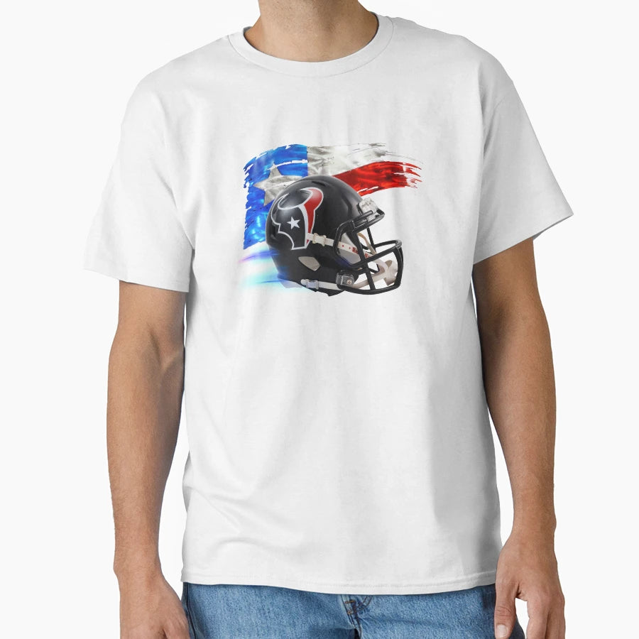 Houston Texas Football Helmet T-Shirt - Trendy Graphic Men Women - T-Shirt, Sweatshirt, Hoodie