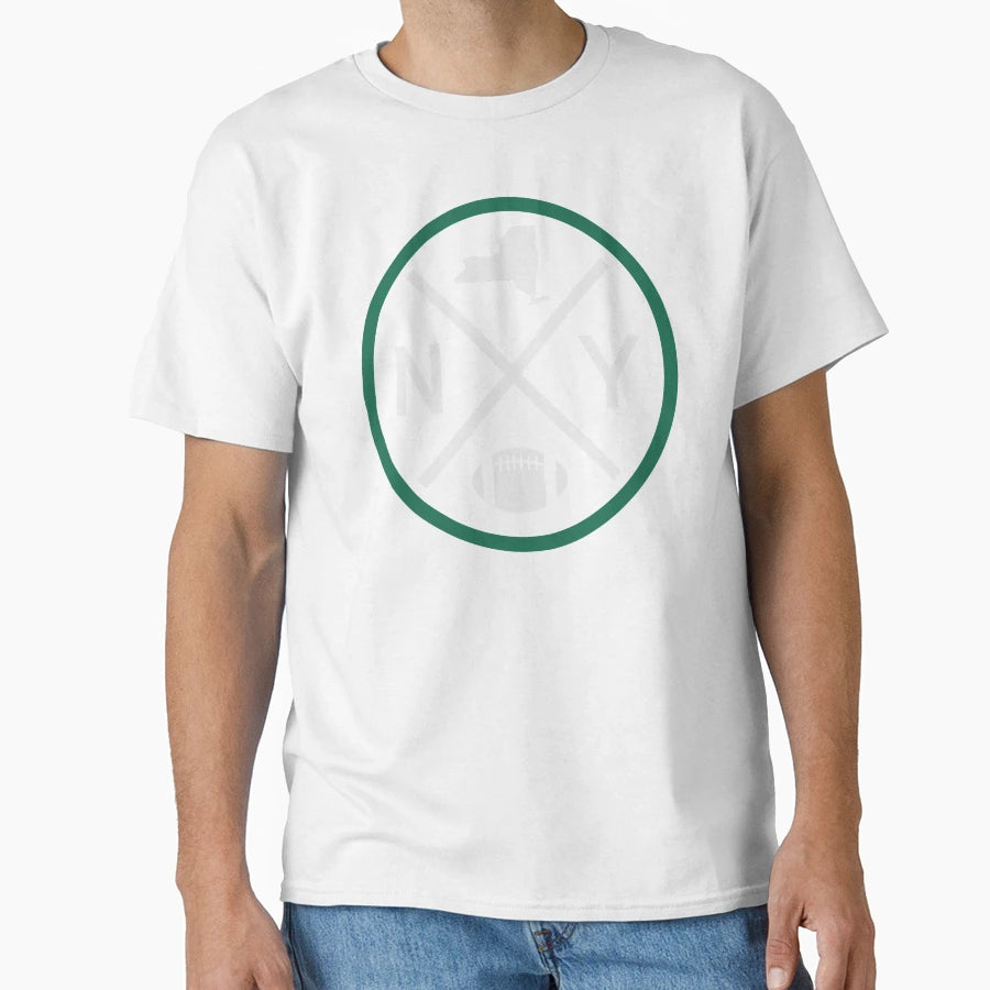Ny Football Emblem New York T-Shirt - Custom Art Print for Adults - T-Shirt, Sweatshirt, Hoodie
