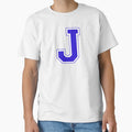 Varsity Letter J T-Shirt - Fun Novelty Design for Adults - T-Shirt, Sweatshirt, Hoodie