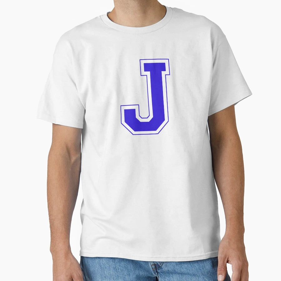 Varsity Letter J T-Shirt - Fun Novelty Design for Adults - T-Shirt, Sweatshirt, Hoodie