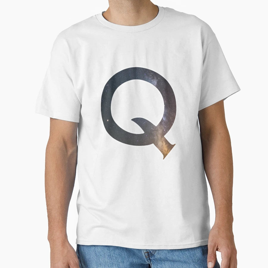 Alphabet And Galaxy Letter Q T-Shirt - Unique Graphic Men Women - T-Shirt, Sweatshirt, Hoodie