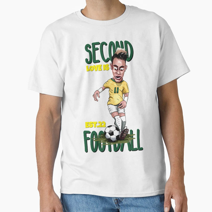 Second Love Is Footbal T-Shirt - Casual Everyday Wear for Adults - T-Shirt, Sweatshirt, Hoodie