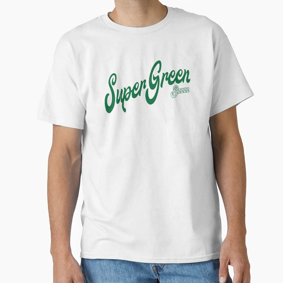 Super Green Bzzzz Green White T-Shirt - Casual Everyday Wear Men Women - T-Shirt, Sweatshirt, Hoodie