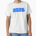 2026 Bold Blue Outline Typography T-Shirt - Trendy Graphic Men Women - T-Shirt, Sweatshirt, Hoodie
