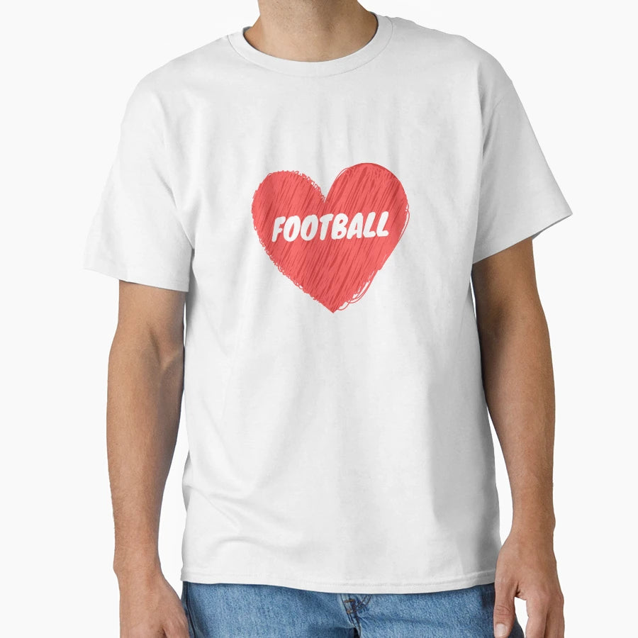 I Love Football T-Shirt - Custom Art Print for Adults - T-Shirt, Sweatshirt, Hoodie