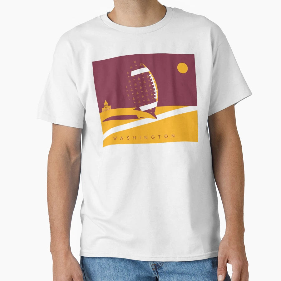 Washington Washington D C Football Nfl T-Shirt - Custom Art Print Unisex - T-Shirt, Sweatshirt, Hoodie