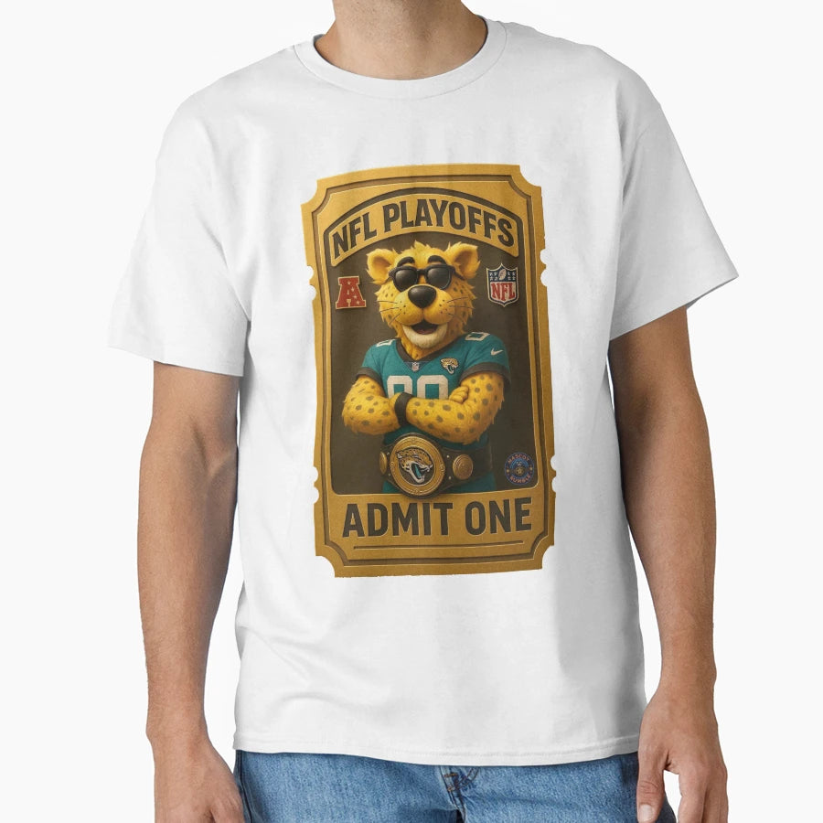 Jag Ticket To Playoffs T-Shirt - Minimalist Print Men Women - T-Shirt, Sweatshirt, Hoodie