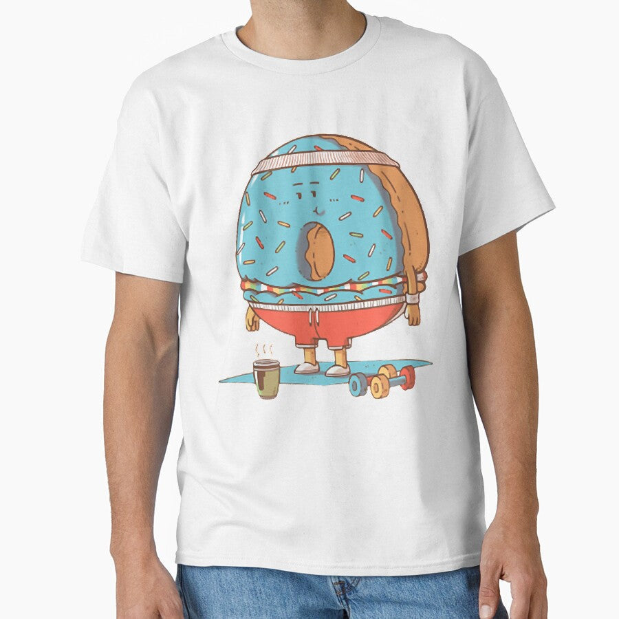 A Funny Sports Donut Drawing Gift by ShaneMoore01 - Adult & Kids T-Shirts, Sweatshirts & Hoodies apparel design preview 1