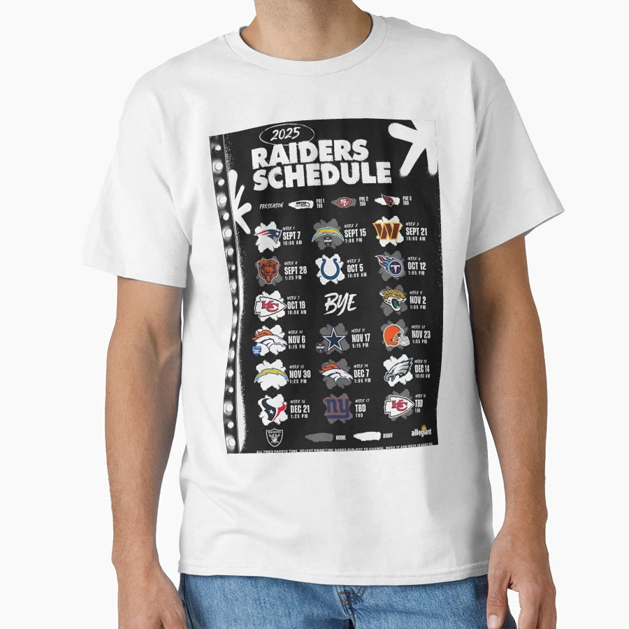 Las Vegas Raiders 2025 Football T-Shirt - Casual Everyday Wear Unisex - T-Shirt, Sweatshirt, Hoodie