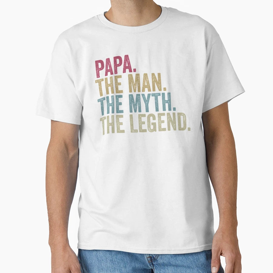Papa Myth Legend Grandad Funny Grandfather T-Shirt - Trendy Graphic Unisex - T-Shirt, Sweatshirt, Hoodie