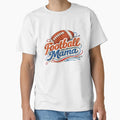 Football Mama Embroidered Patch T-Shirt - Casual Everyday Wear for Adults - T-Shirt, Sweatshirt, Hoodie